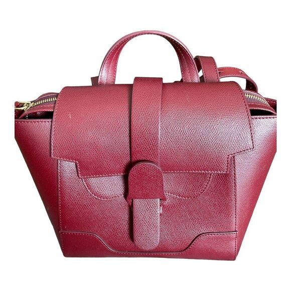 Senreve Mini Maestra Bag Chianti Leather Tote Backpack Crossbody Satchel Red main image 6